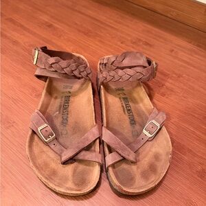 Birkenstock Brown Braided Strap Sandals